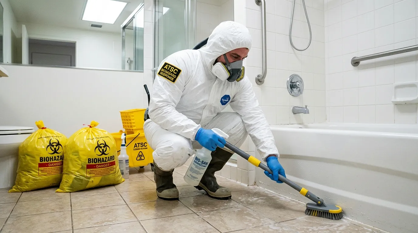 Decontamination equipment deployed for Blood Cleanup in Weymouth